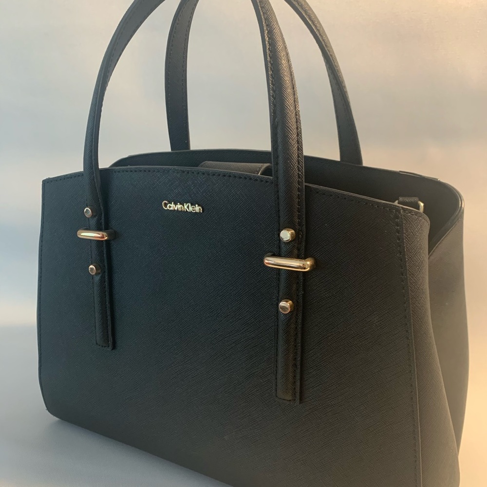 Calvin Klein Leather Satchel - Picture 2 of 4